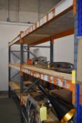 Two Bays of Dexion Speed Lock Racking 90x270cm x 240cm high Comprising Three Uprights and Twelve
