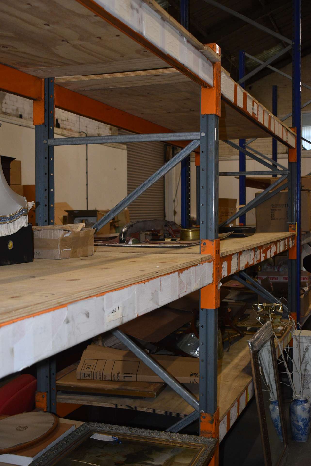 Two Bays of Dexion Speed Lock Racking 90x270cm x 240cm high Comprising ...