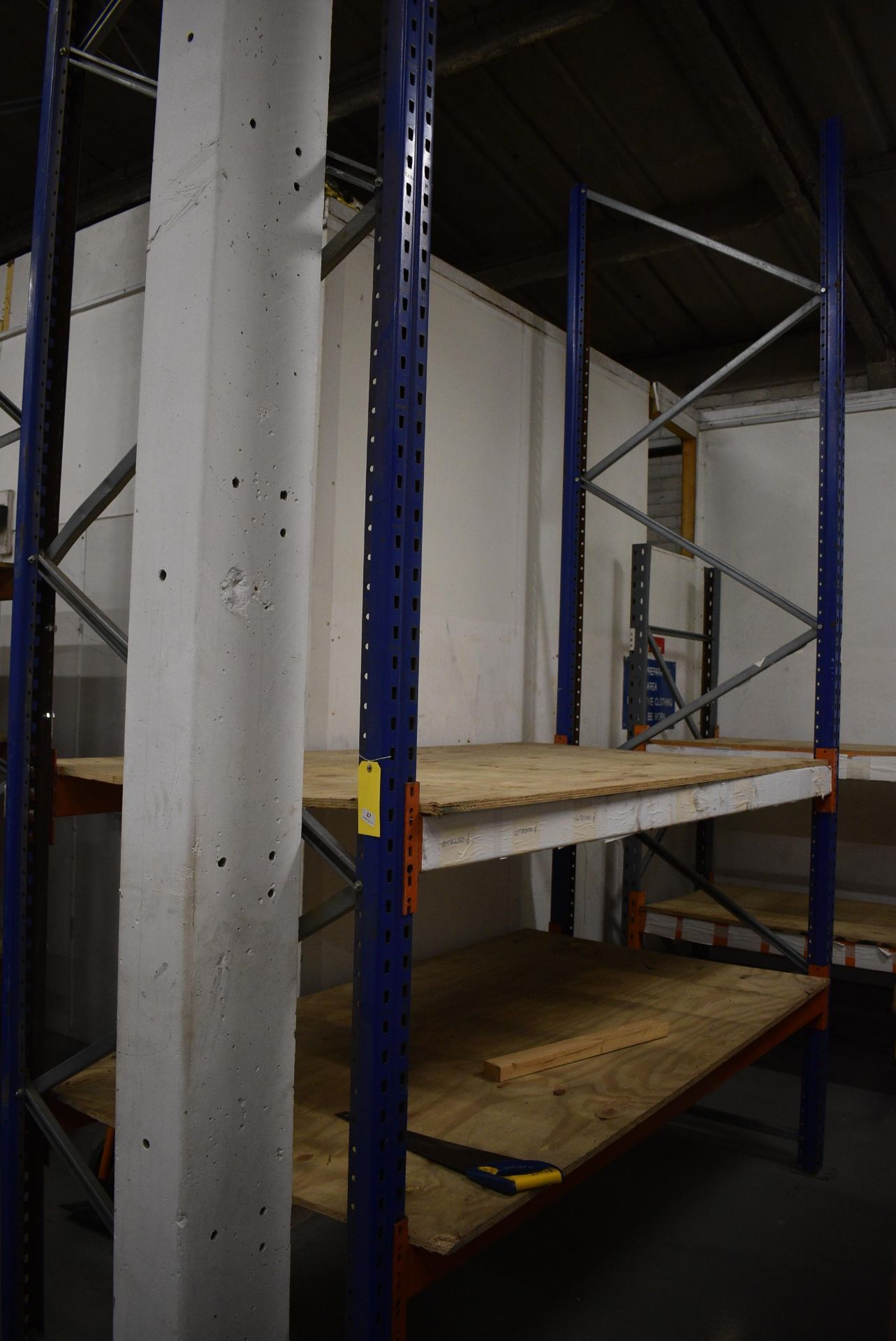 One Bay of Dexion M Racking 110x230cm x 370cm high Comprising Two Uprights and Four Beams (