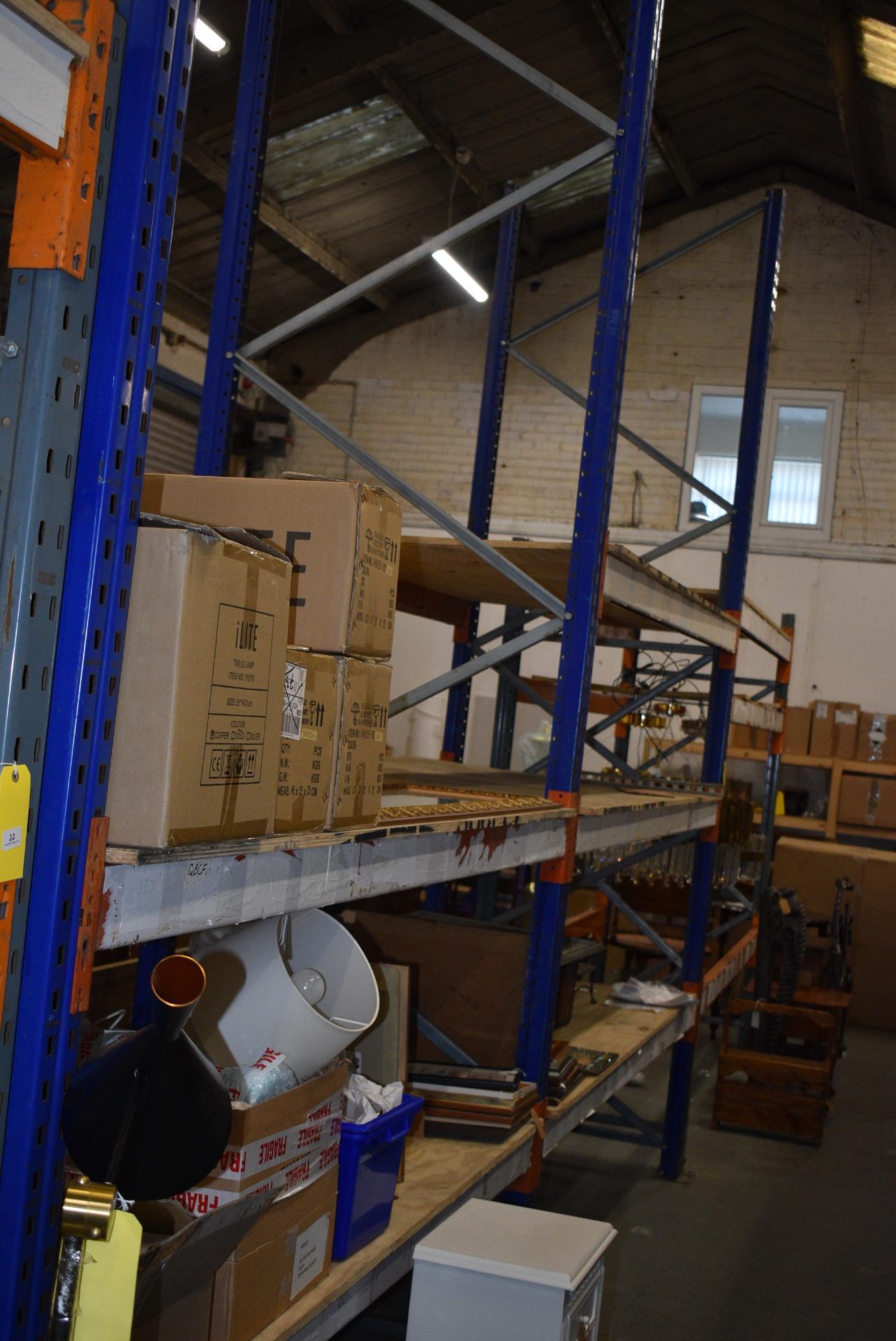 Two Bays of Dexion M Pallet Racking 110x230cm x 370cm high Comprising Three Uprights and Ten Beams - Image 2 of 2