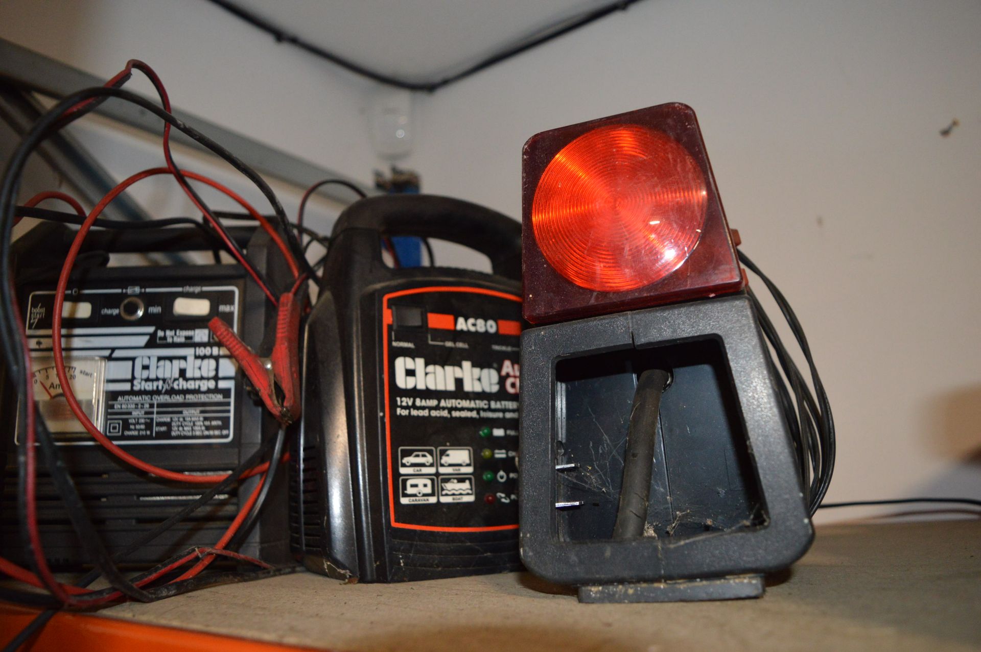 Two Clark Battery Chargers, and a 3-in-1 Light/Pressure Gauge - Image 3 of 3