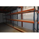 *Three Bays of Metalux Boltless Racking 7515 270x90cm x 2.5m high Comprising Four Uprights and