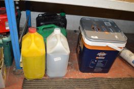 Mixed Lot Jointing A 20kg, Rinse Aid, Mortar Plasticiser, and Two Oil Cans