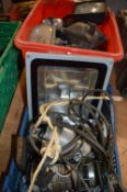 Two Boxes of Various Outdoor Lighting