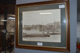 Framed Reproduction Photograph of Old Hull Riversi