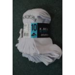 Ten Pairs of Kid's Trainer Socks Size: 3-8