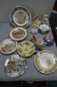 Decorative Plates and Pottery Items Including Spod