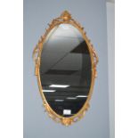 Decorative Gilt Framed Oval Mirror