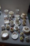 Decorative Pottery Items by Aynsley, etc.
