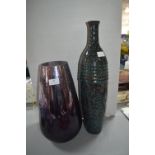 Two Tall Decorative Vases