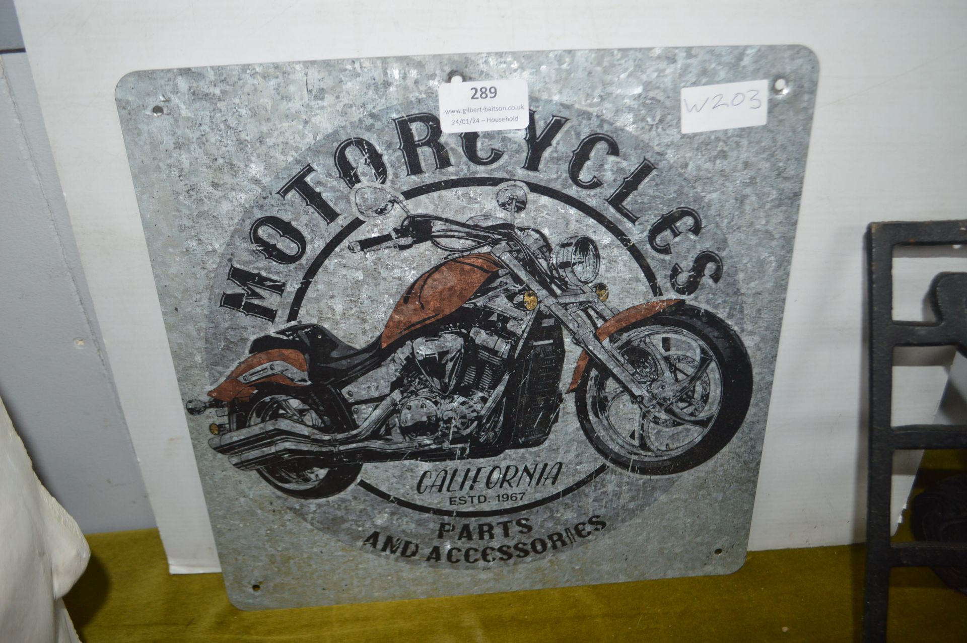 California Motorcycle Sign