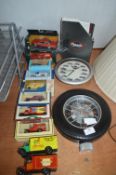 Diecast Advertising Vehicles, and Two Motoring Clo