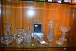 Glass Vases, Dishes, Photo Frame, etc.