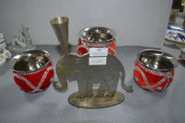 Three Ethnic Pots and an Elephant