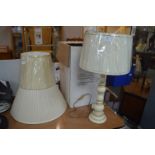 Table Lamp and Three Shades