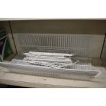 Quantity of White Catering Shelves with Dividers