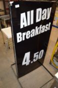 All Day Breakfast Metal Display Stand