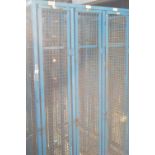 *Three Bay Blue Mesh Lockers 90x38cm x 186cm high