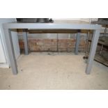 Grey Extending Glass Topped Table