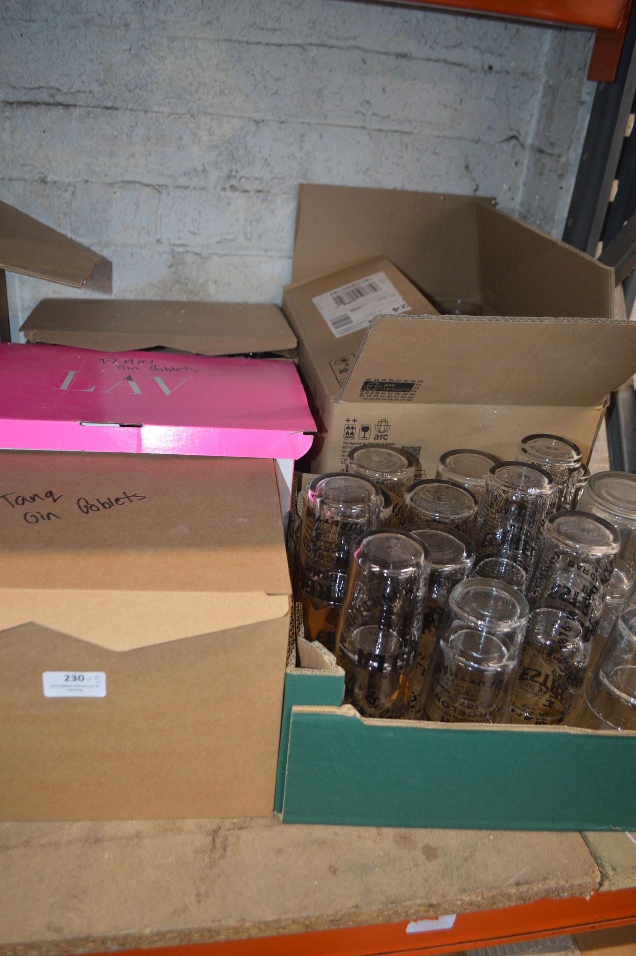 Fix Boxes of Assorted Glasses Including Somersby,