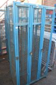 *Three Bay Blue Mesh Lockers 90x38cm x 186cm high