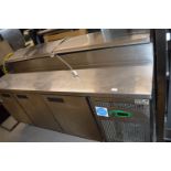 Three Door Refrigerated Preparation Table with Bai