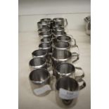 ~18 Assorted Stainless Steel Milk Jugs