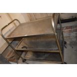 *Three Tier Stainless Steel Trolley