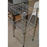 Three Tier Stainless Steel Shelving 35x45cm x 95cm