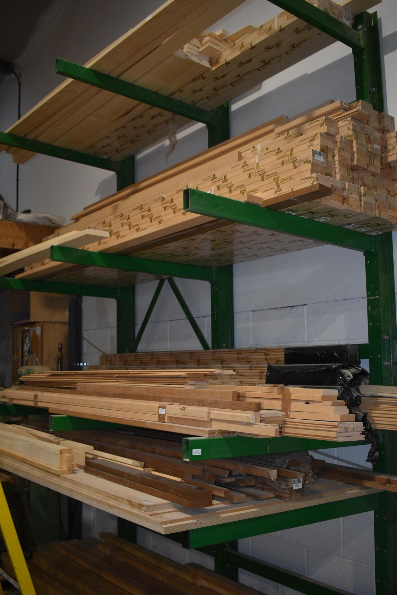 *Timber Racking 11.5ft tall x 8ft wide x 3.5ft deep Comprising Three Uprights and Twelve Beams (