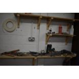 *Contents of Four Wall Shelves to Include Assorted Hand Tools, Sockets, Countersunk Screws, etc.