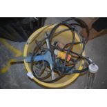 *Bucket Containing Assorted Hand Tools, 110v Drill, etc.