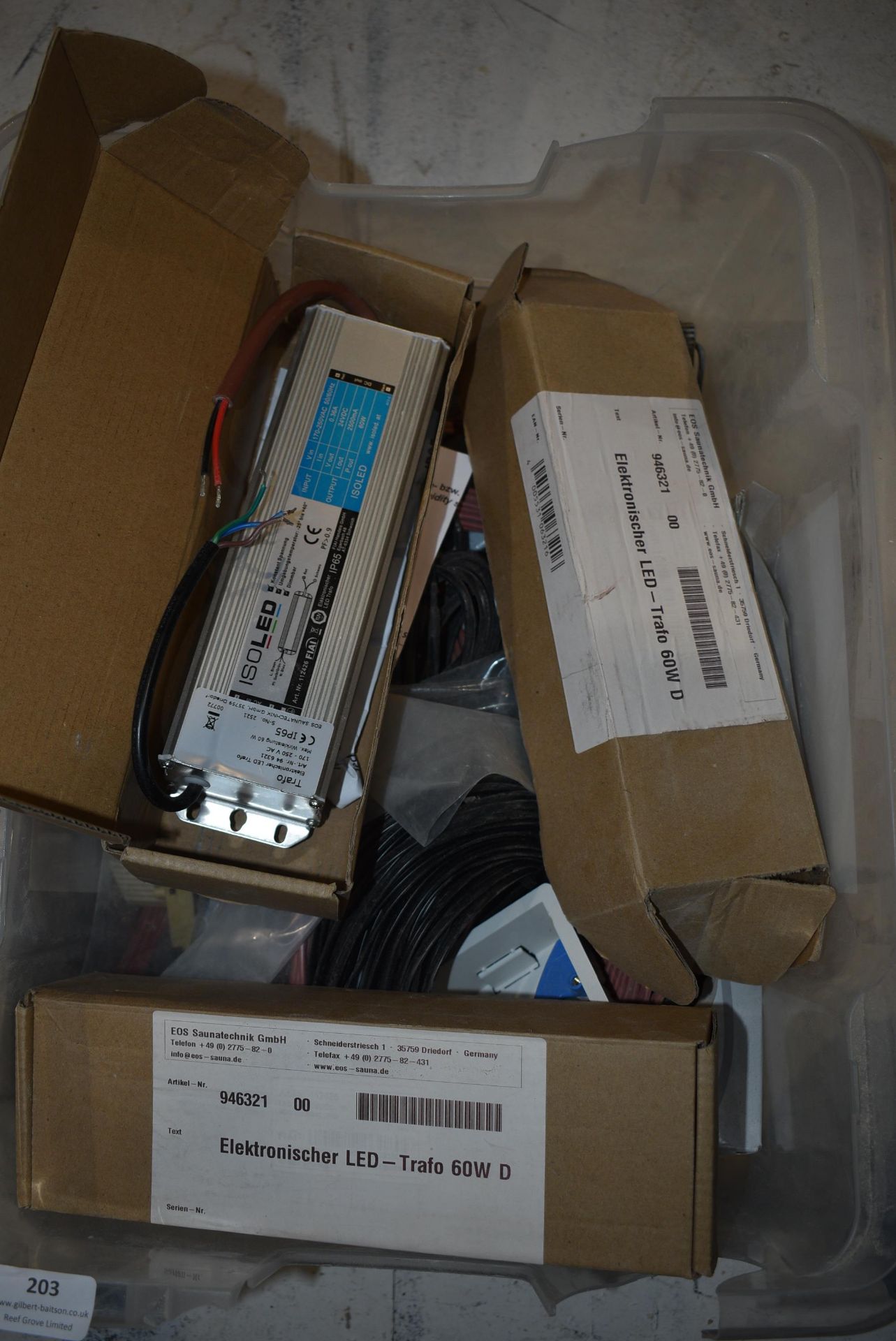 *Box Containing LED Strips, Sensors, and New Invertors, etc. - Image 2 of 6