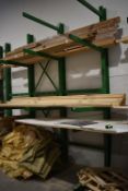 *Timber Racking 11.5ft tall x 12ft wide x 3.5ft deep Comprising Four Upright and Ten Beams (contents