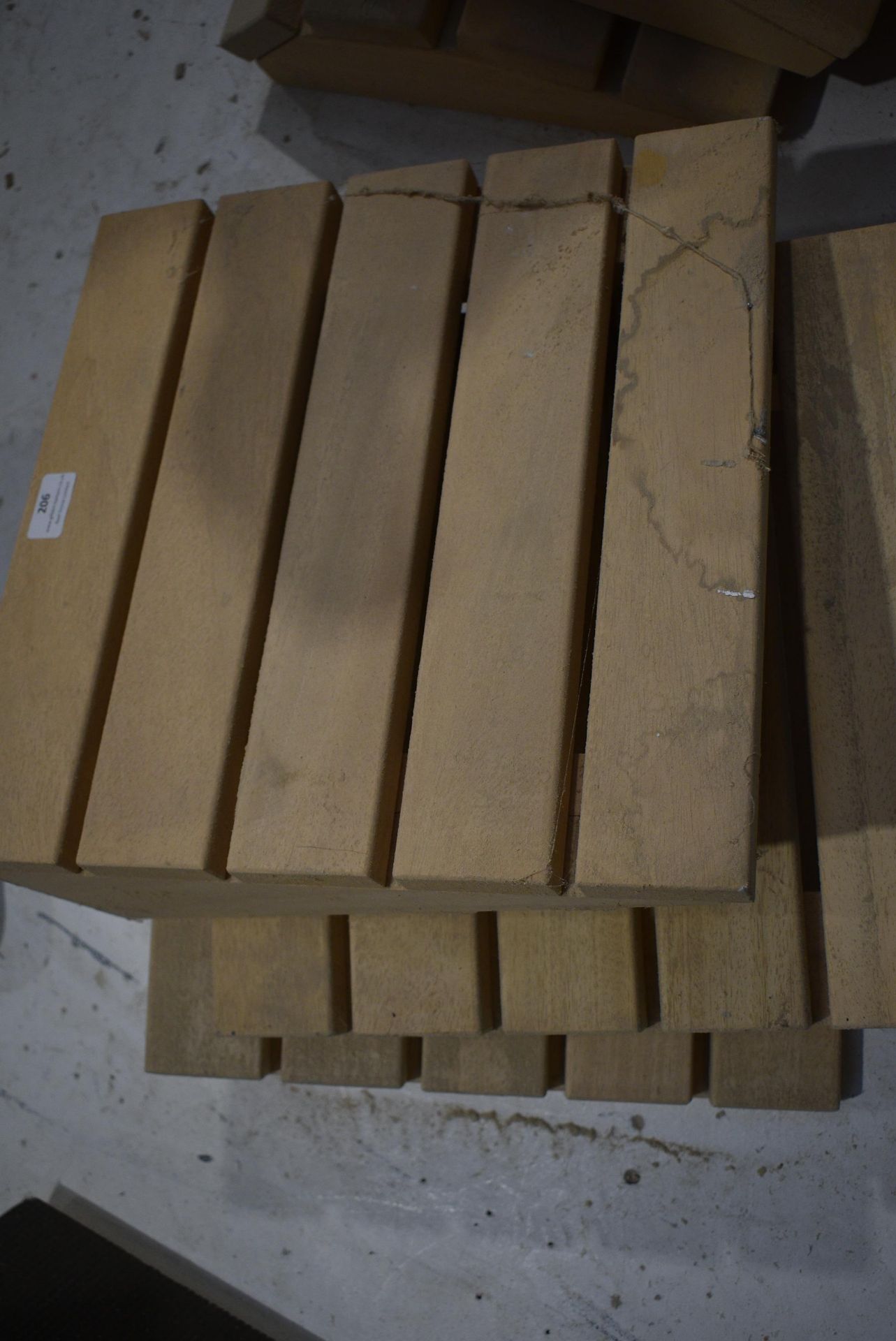 *Three Wood Footrests 12x38cm - Image 2 of 3
