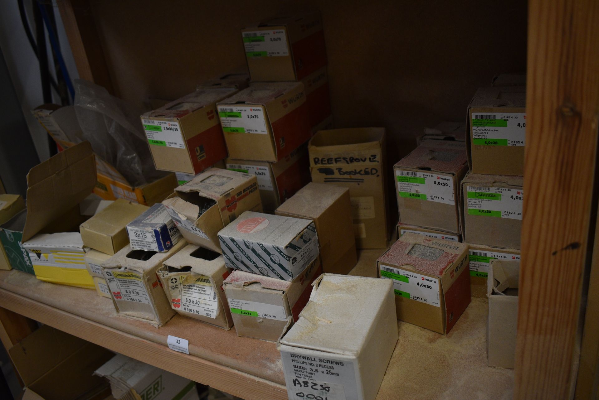 *Contents of Third Shelf to Including ~36 Boxes of Wood Screws, Sanding Discs, etc. - Image 2 of 2