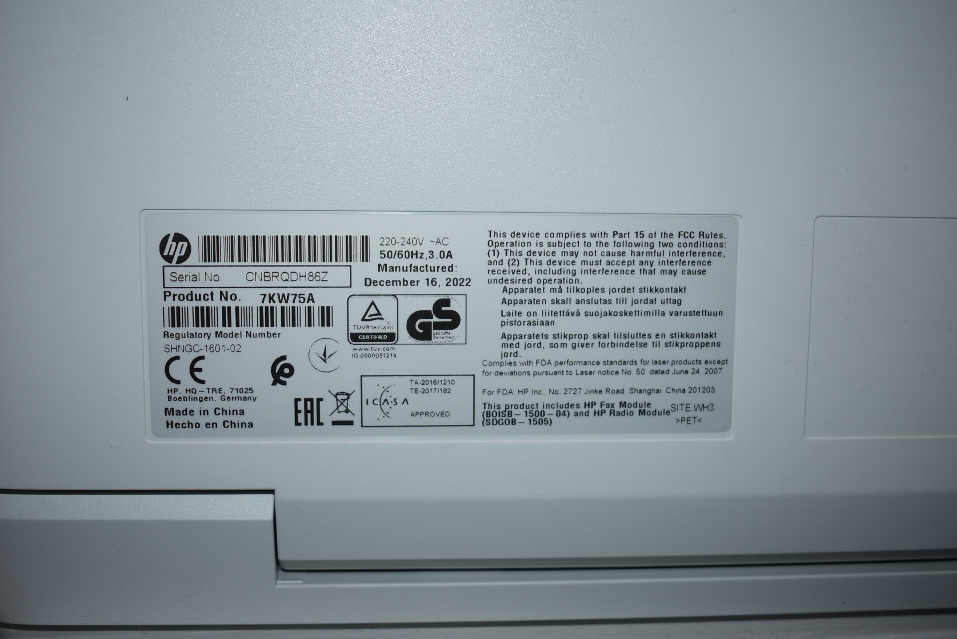 *HP Colour LaserJet Pro Printer - Image 4 of 4