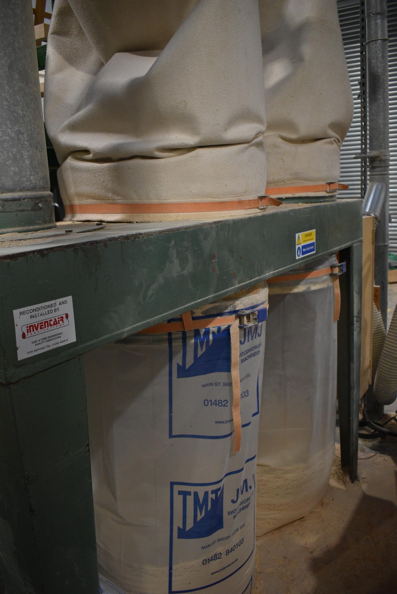 *MEL Dust Extractor System Including Motors, Stand, Filter Bags, and Loose Ducting - Image 3 of 7