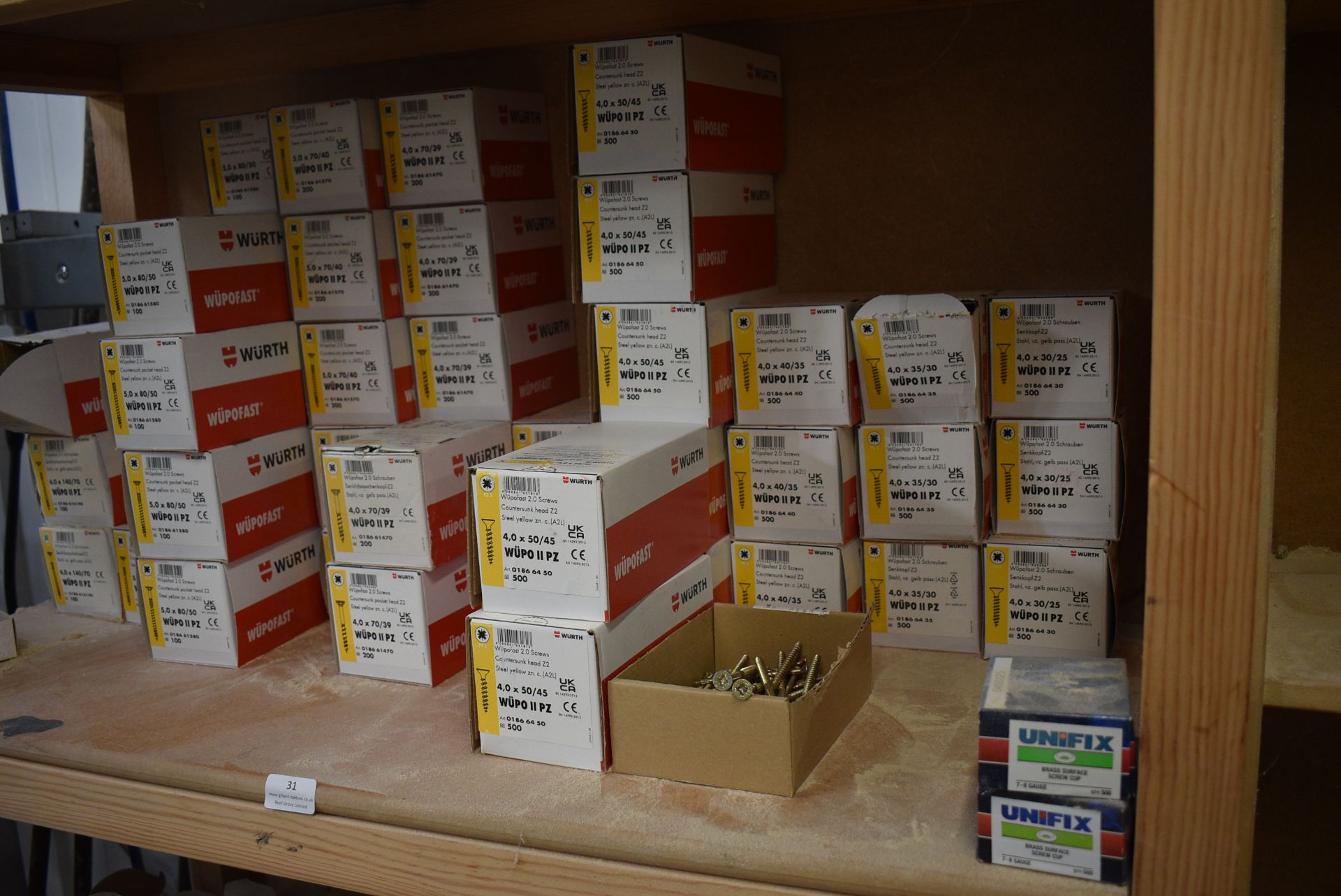 *Contents of Second Shelf to Include ~45 Boxes of Assorted CSK Wood Screws - Image 2 of 2