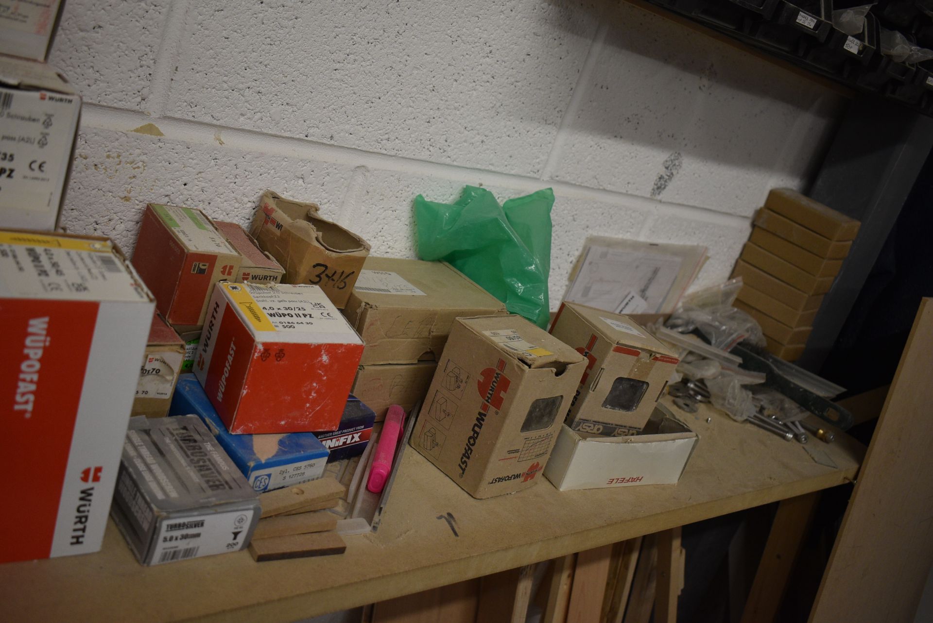 *Contents of Wall Shelf to Include Assorted CSK Wood Screws, Fixings, etc. - Image 2 of 2