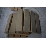 *Three Wood Footrests 35x10cm