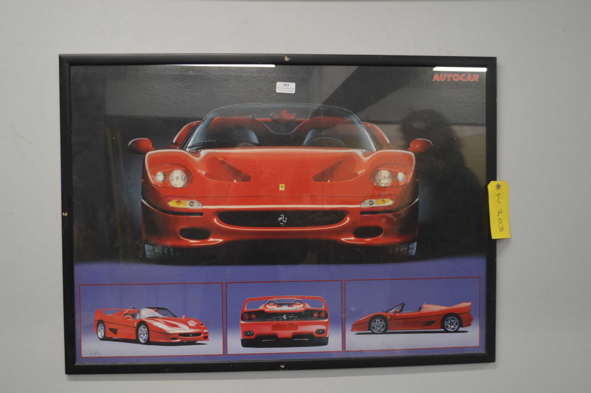 Framed Autocar Picture of a Ferrari F50