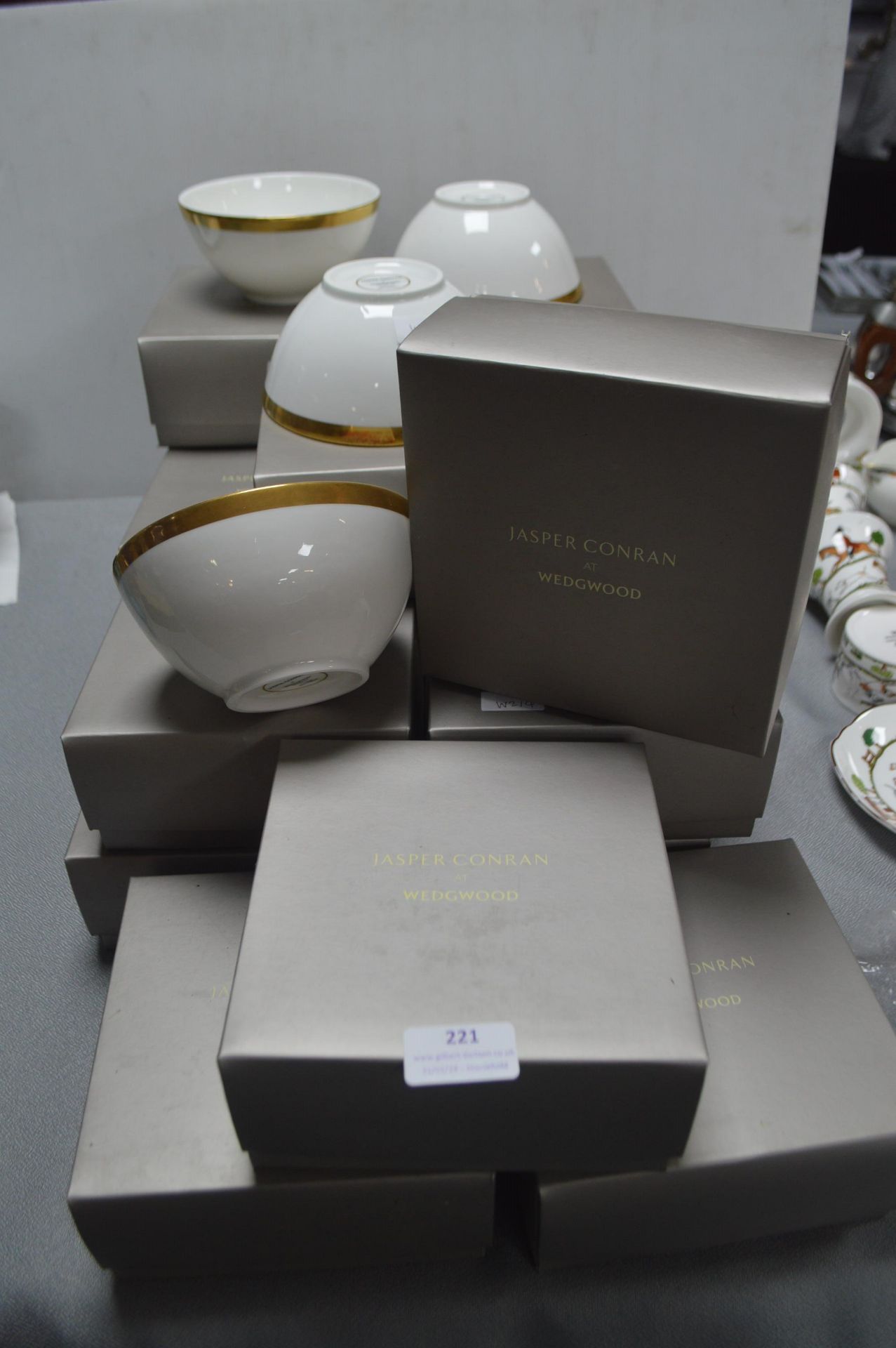 Nineteen Boxed Jasper Conran Wedgwood Gilt Rimmed