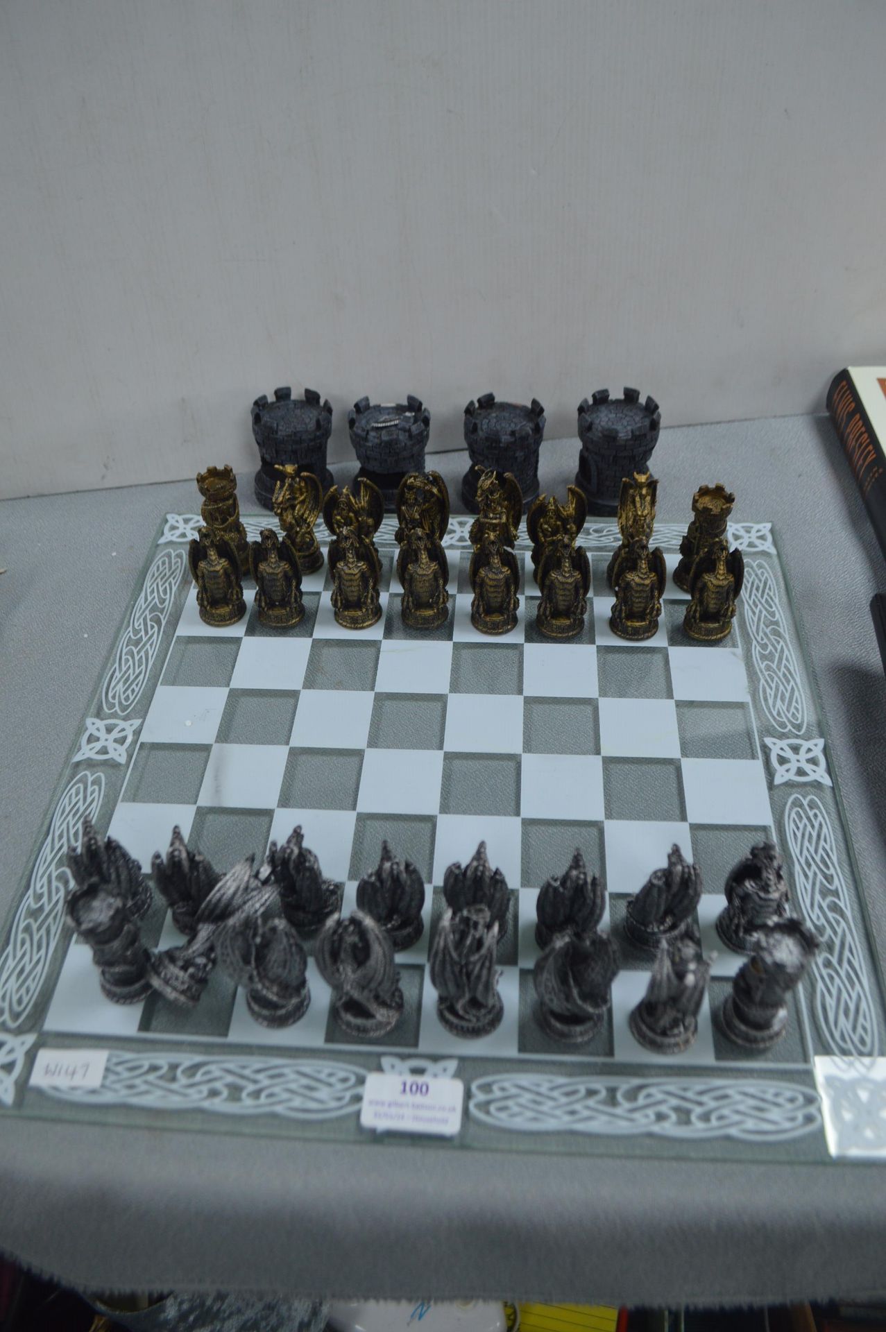 Dragon Chess Set with Glass Board - Image 2 of 3