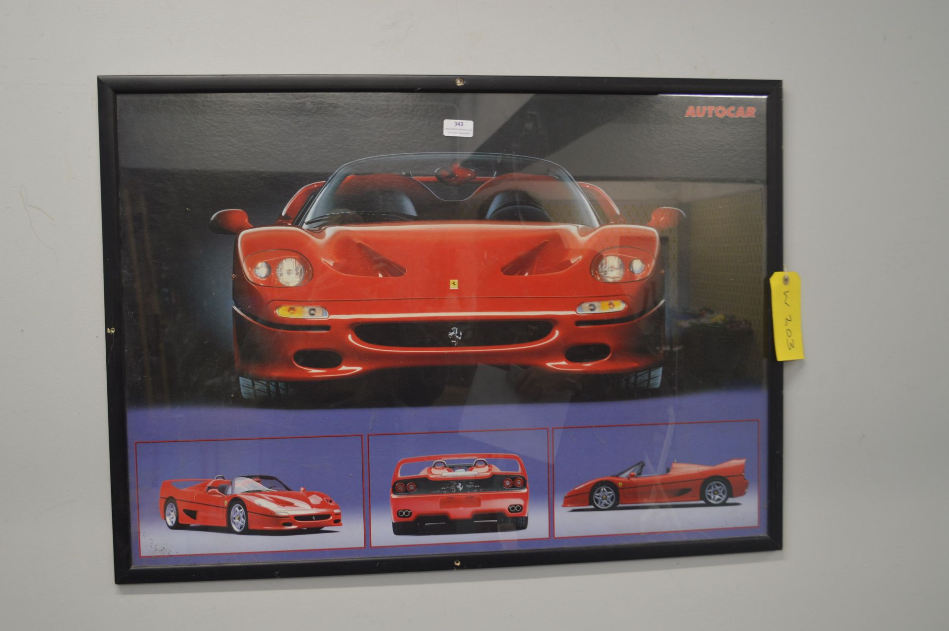 Framed Autocar Picture of a Ferrari F50 - Image 2 of 2