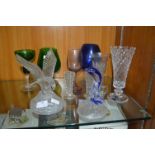 Decorative Glassware, Figures and Vases, etc.