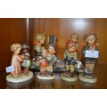 Six Hummel and Goebel Child Figurines