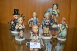 Seven Hummel and Goebel Child Figurines