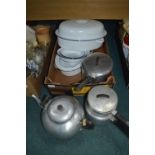 Vintage Enamel Cookware, Aluminium Pans, etc.
