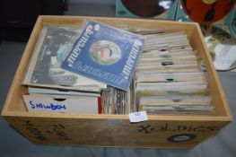 Wooden Storage Box Containing Ex Jukebox Singles
